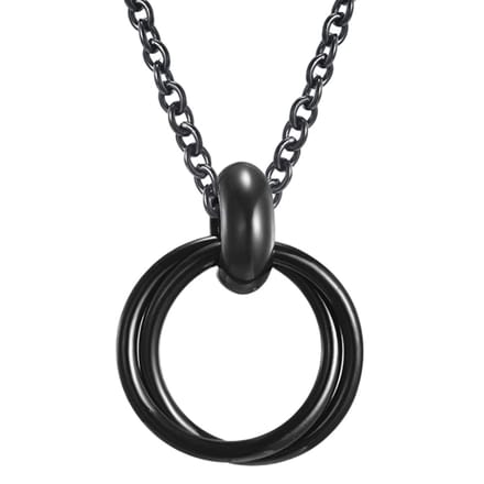LGT Jewels Dubbele Cirkel kettinghanger RVS Zwart