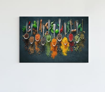 Canvas Schilderij - Kruiden - Specerijen - 60x40x2 cm