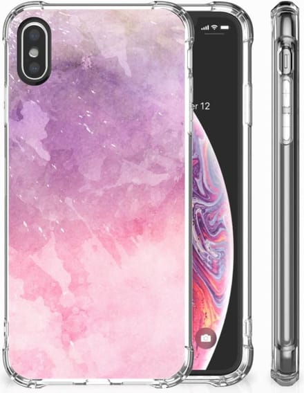 Back Cover Apple iPhone X | Xs Pink Purple Paint