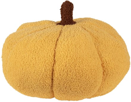 Clayre & Eef Decoratie Pompoen Ø 35x22 cm Geel Polyester Herfst decoratie