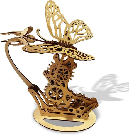 Houten 3D Puzzel Vlinder Model - Mechanisch DIY Knutselpakket