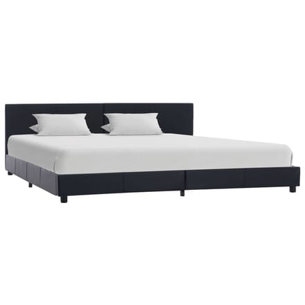 vidaXL - Bedframe - kunstleer - zwart - 180x200 - cm