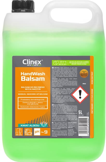 Clinex Hand Wash Balsam Afwasmiddel met Aloë Vera 5 liter