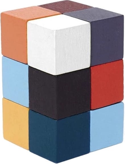 Kikkerland 3d-puzzel Elasti Cube 6 X 4 Cm Hout