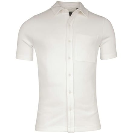 Giordano Overhemd Uni Color Puglia Doubleface Knit Short Sleeve Snow White / male
