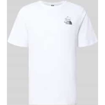 T-shirt met labelprint en ronde hals