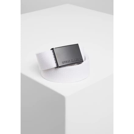 Urban Classics - Canvas Belts white one size Canvas riem - Wit