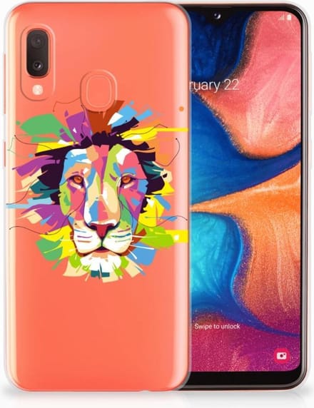 Samsung Galaxy A20e Telefoonhoesje met Naam Lion Color