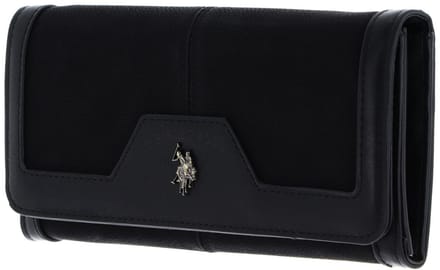 U.S. POLO ASSN. portemonnee Monroe Flap Wallet Black zwart