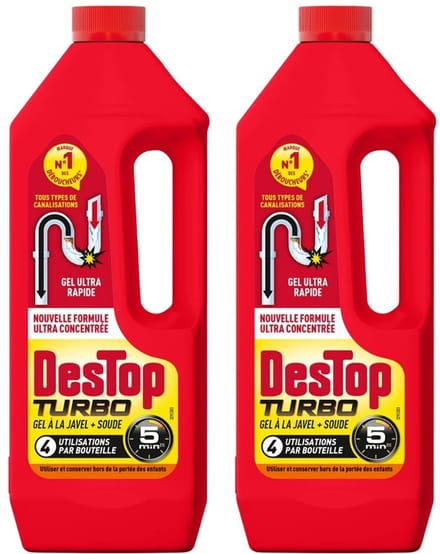Destop Turbo Ontstopper 1L – Voordeelverpakking – 2 stuks