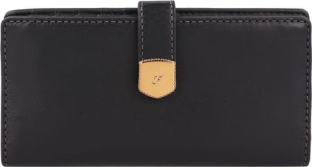 Fossil Lennox Portemonnee Leer 16.5 cm - Dames - Staand formaat - black