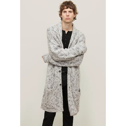 John Varvatos Audubon Easy Fit Shawl Griffin Grey Taglia: S | Cardigan Outlet | Uomo | Grigio