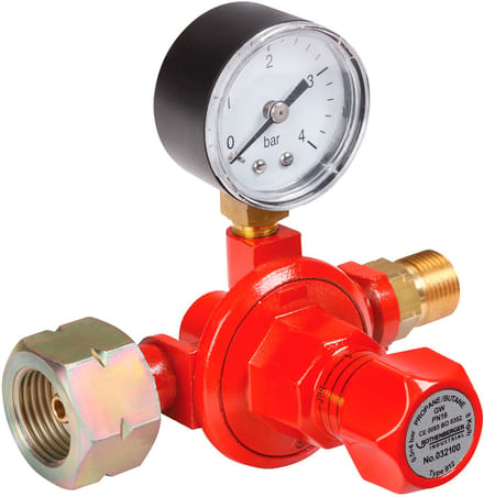 ROTHENBERGER Industriële propaanregelaar met manometer traploos 0...