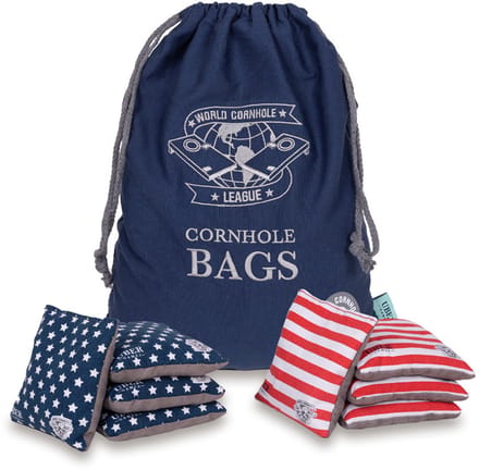World Cornhole League Cornhole Bean Bags - 4 Stars & 4 Stripes
