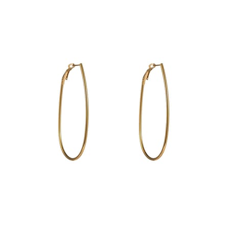 Go Dutch Label Oorringen Fine Oval Hoop - 70mm Goudkleurig