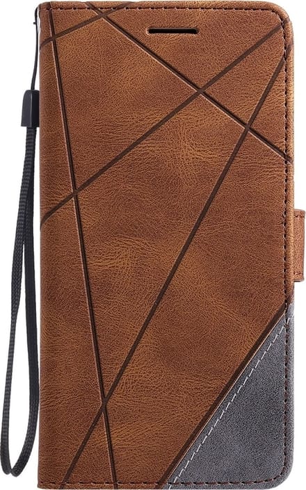 Hoesje geschikt voor iPhone 16 Pro Max - Bookcase - Pasjeshouder - Portemonnee - Patroon - Kunstleer - Bruin