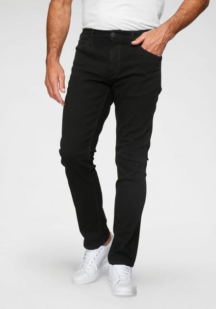 WRANGLER STRAIGHT BLACK RINSE REGULAR JEANS-HEREN