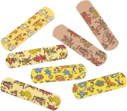 Kinderpleisters, 19 x 72 mm, waterbestendig, gekleurde motieven