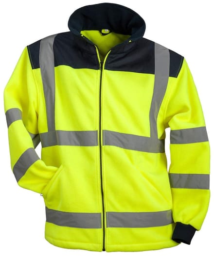 Fleece veiligheidsjas winterjas veiligheidsjas werkjas geel (POL-HSV-Y)