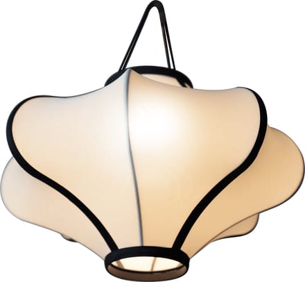 Lampenkap 40cm-Lantaarn-Elastische Stof-Crème 'Lumi'