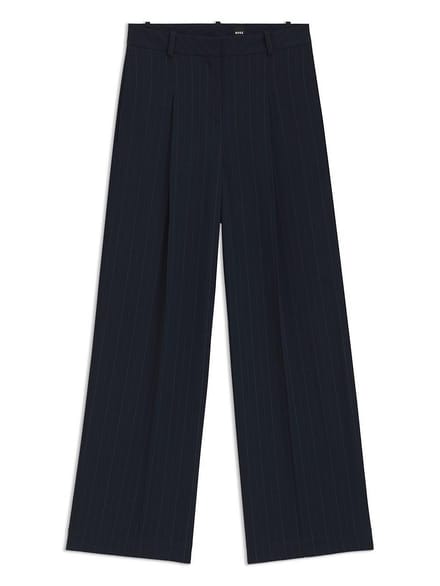 Wide Fit-broek Tiana4 Van BOSS blauw