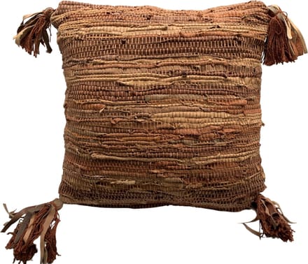 Rocaflor - Kussen - Leer - Bruin - Gerecycled - 45x45cm