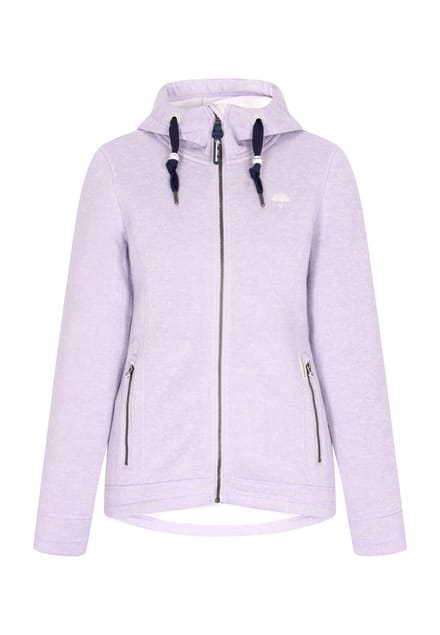 Schmuddelwedda Gebreide fleece jas Dames Grijsviolet gemêleerd