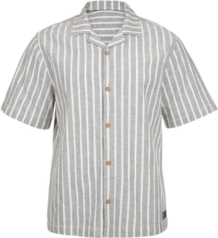 Brunotti - Sanni - Shirt Snow - Heren - 100% Katoen - Button Up Short-Sleeve - M