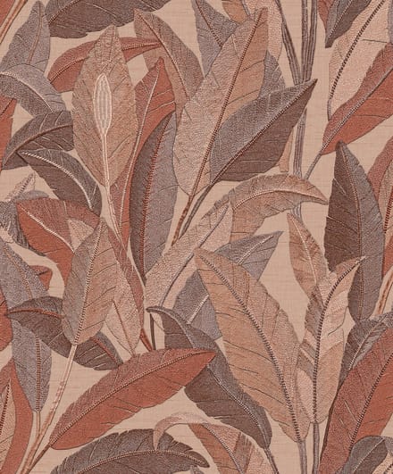 Dutch Wallcoverings - Vliesbehang - Renaissance - Leaves Rust Bruin/Rood - RE521055
