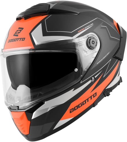 Bogotto FF118 Vilial Mat Zwart Oranje Integraalhelm - Helm