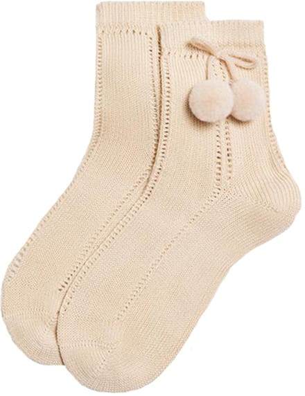 iN ControL 2pack zand JACQUARD sokken met pompoms 23/26