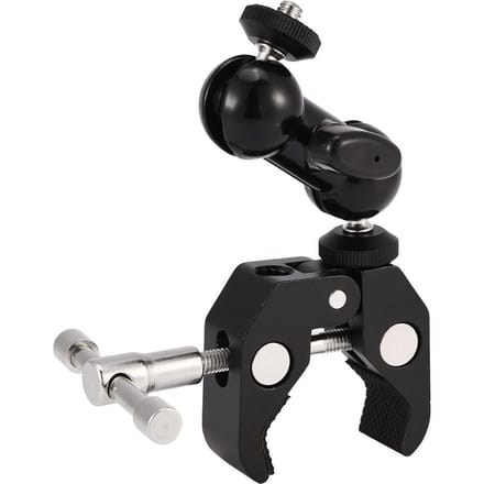 Adaptateur de rotule multifonction avec bras de fixation réglable pour appareils photo black