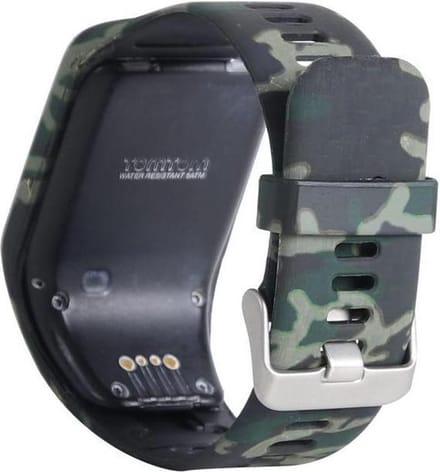 KELERINO. Siliconen bandje geschikt voor TomTom Runner/Spark modellen - Camouflage Groen