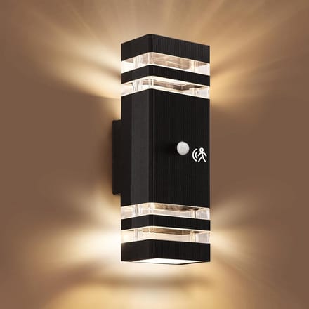 Waterdichte LED Buiten Wandlamp met Bewegingssensor | Op en Neer Licht | IP54 Veranda Verlichting