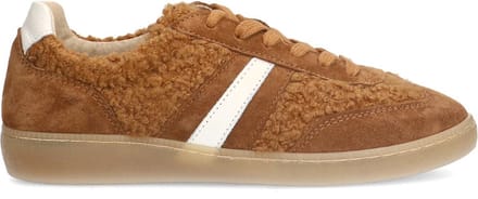 Sacha - Dames - Bruine suède teddy sneakers - Maat 36