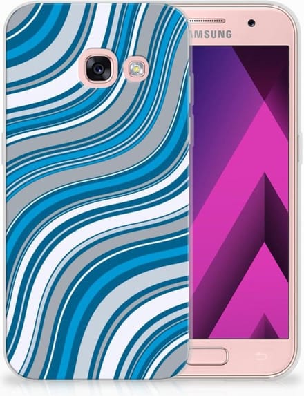 Samsung Galaxy A3 2017 TPU bumper Waves Blue