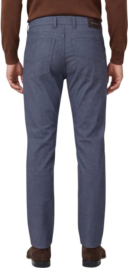 Pantalon Gardeur blauw gemeleerd normale fit