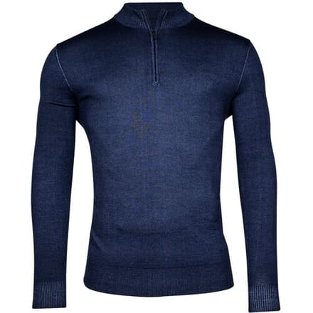 Thomas Maine Trui Half Zip Single Knit Dye Wash Jeans Blauw / male