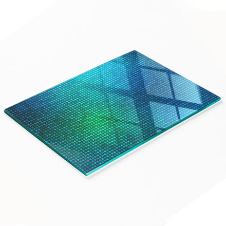 Duurzame en stijlvolle glazen snijplank met abstract patroon, 80x52 cm