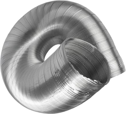 Flexibele aluminium buis DN 160 mm - 1,5 m lange afvoerslang voor verwarming, koeling en ventilatie