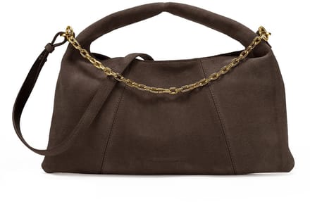 LES VISIONNAIRES Sadie Cozy Chain Handtas Leder 37 cm - Dames - dark brown