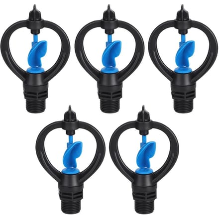 5 Pièces Filetage Mâle G1/2 Arroseur d'Eau de Jardin Pelouse Tête de Pulvérisation d'Arrosage Outil d'Irrigation black