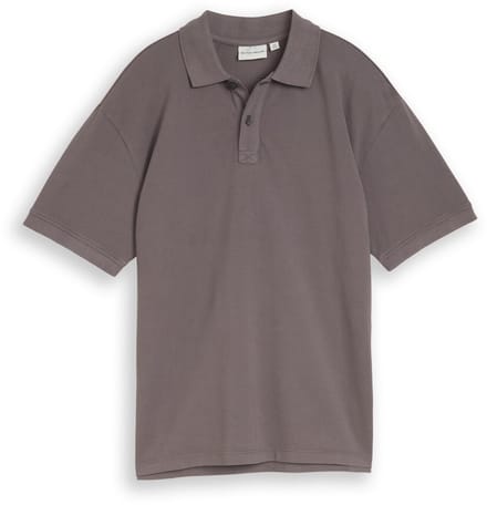 Tom Tailor - Oversized piqué poloshirt - Maat 140 - dark urban grey