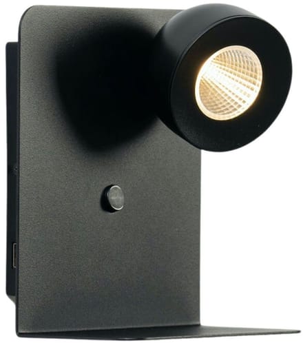 Kosilum - Lyngen - Wandlamp - Zwart - Aluminium