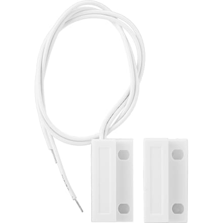 NC-type bekabelde deur- en raambeveiliging met magnetische contactsensor en rietschakelaar white