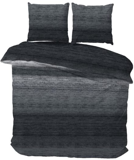 iSleep Flanel Dekbedovertrek Sven - Eenpersoons - 140x200/220 cm - Grijs