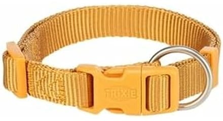 Halsband Hond Trixie - Premium Curry Geel - Verstelbaar 40-65 cm, Duurzaam Singelband