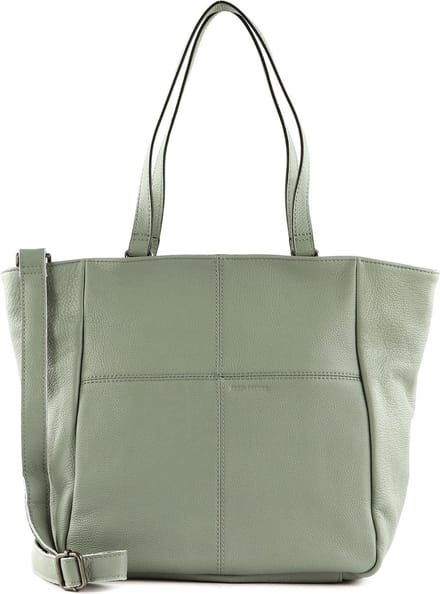 FREDsBRUDER Leren Schoudertas Pruvia Shopper Sage Mintgroen