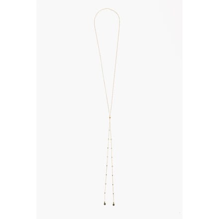 Gouden zilveren ketting met stenen hangers in goud