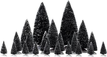 Lemax - set van 21 miniatuur kerstbomen - Accessoires